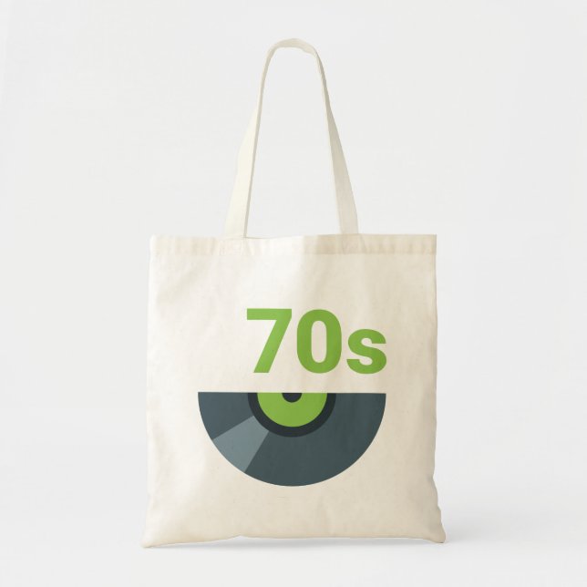 70s 1970's Rock Record Music Tote Bag (Front)