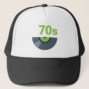 70s 1970's Rock Record Music Trucker Hat
