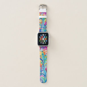 70s 60s Psychedelic Hippy Retro Hip Apple Watch Band