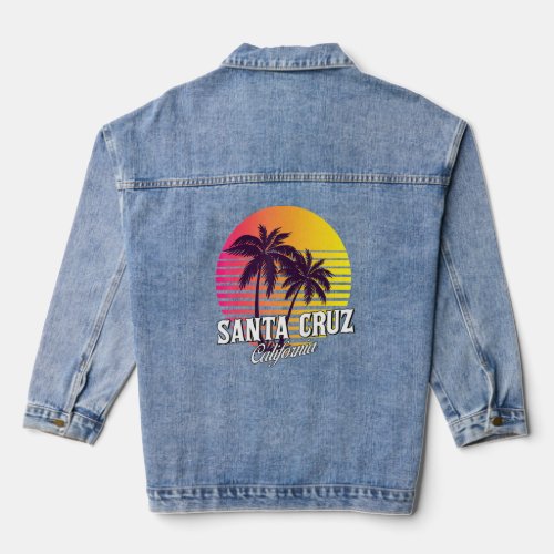 70s 80s In California City Santa  Cruz Surfing Sun Denim Jacket