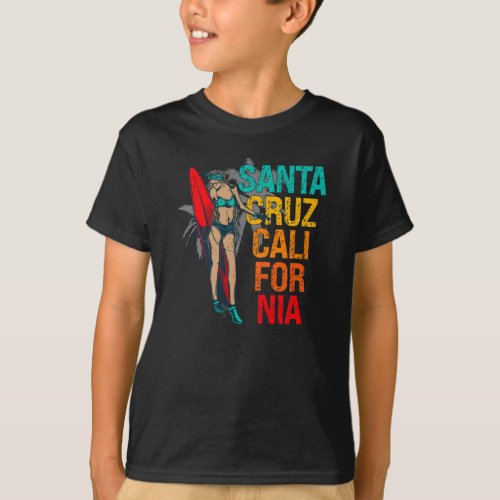 70s 80s in California city Santa Cruz Surfing T_Shirt