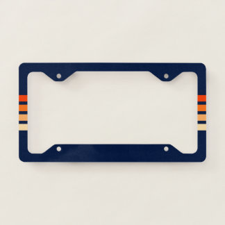 70s 80s Retro Striped Stripes License Plate Frame