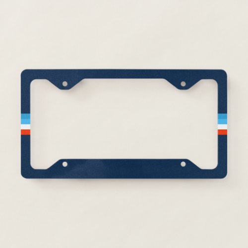 70s 80s Retro Striped Stripes License Plate Frame