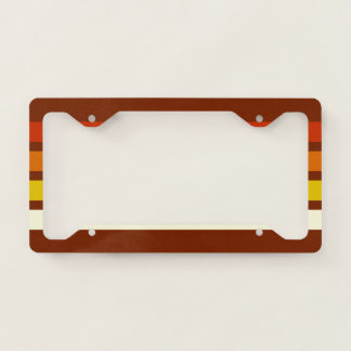70s 80s Retro Striped Stripes License Plate Frame