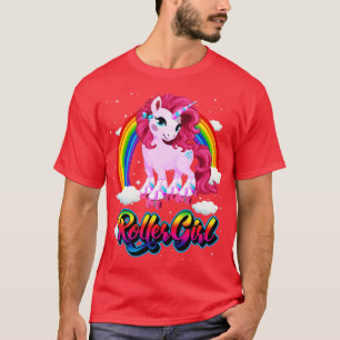 70s 80s Roller Girl Vintage Skating Unicorn Gift T-Shirt