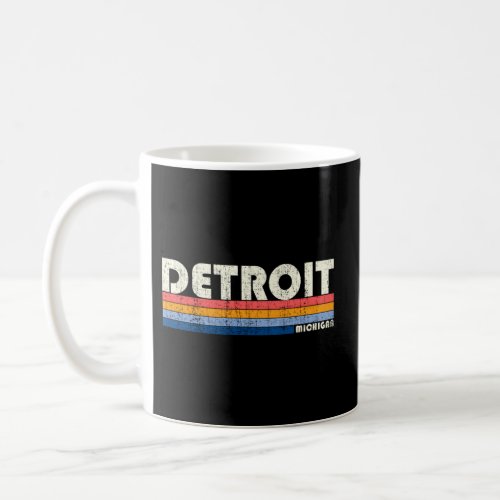 70S 80S Style Detroit Mi Coffee Mug