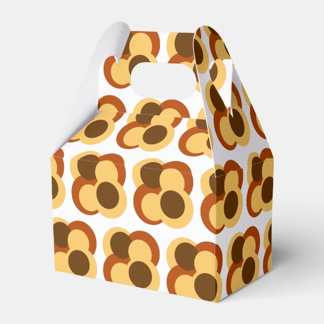 70s Abstract Geometric Circular Shapes Favor Boxes (Front Side)