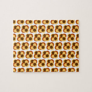 70s Abstract Geometric Circular Shapes Jigsaw Puzzle