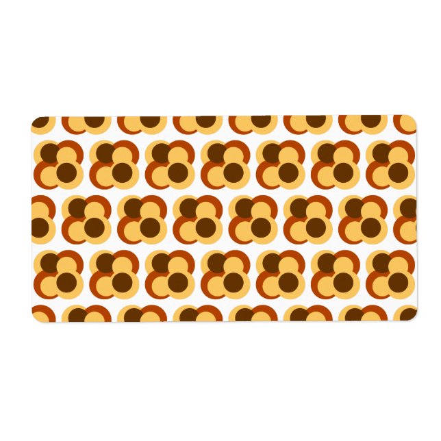 70s Abstract Geometric Circular Shapes Label (Front)