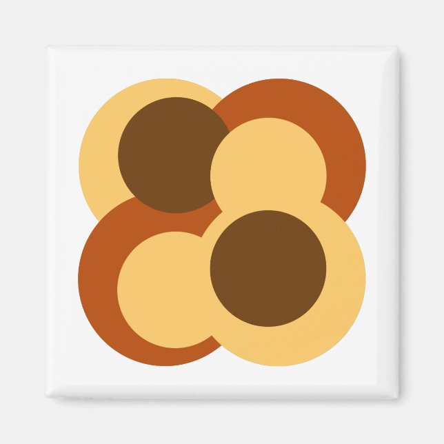70s Abstract Geometric Circular Shapes Magnet (Front)