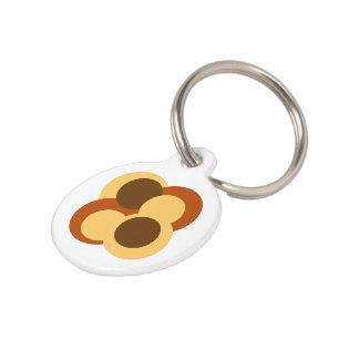 70s Abstract Geometric Circular Shapes Pet ID Tag