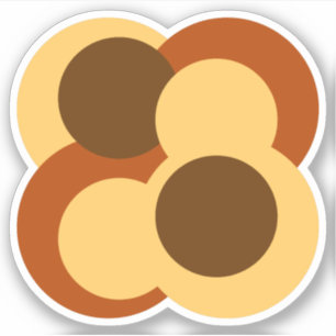 70s Abstract Geometric Circular Shapes Sticker