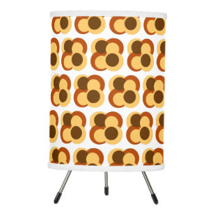 70s Abstract Geometric Circular Shapes Tripod Lamp