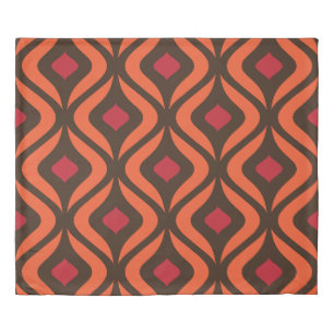 70s Abstract Geometric Shapes Pattern Duvet Cover