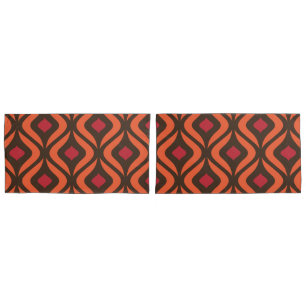 70s Abstract Geometric Shapes Pattern Pillow Case