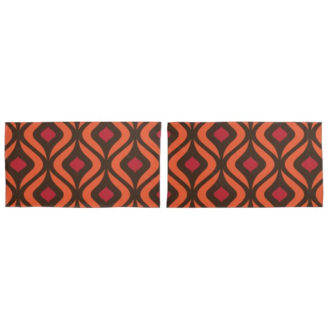 70s Abstract Geometric Shapes Pattern Pillow Case (Front-Set)