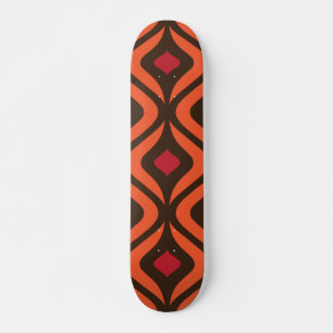 70s Abstract Geometric Shapes Pattern Skateboard