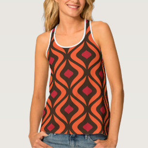 70s Abstract Geometric Shapes Pattern Tank Top