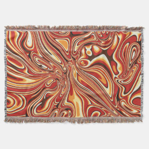 70s Abstract Retro Marble Liquid Design Throw Blanket