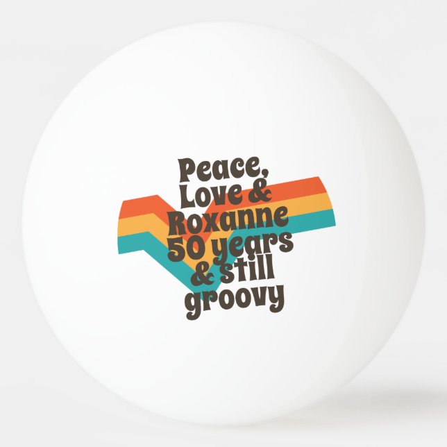 70's Birthday Party Ping Pong Ball (Front)