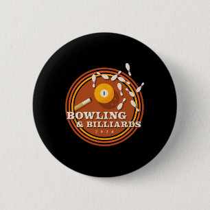 70s Bowling And Billiards  Button