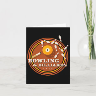 70s Bowling And Billiards Card