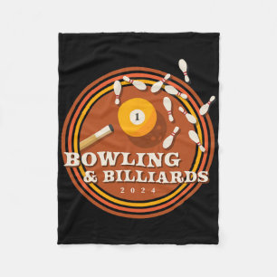 70s Bowling And Billiards Fleece Blanket