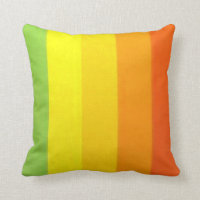 70's Bright Stripes Throw Pillow