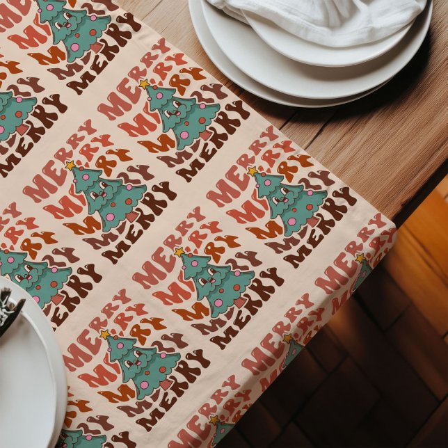 70s Christmas Runner Peace Love Pastel Décor (70s Christmas Runner Peace Love Pastel Décor)