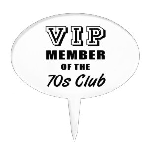 70's Club Birthday Cake Topper