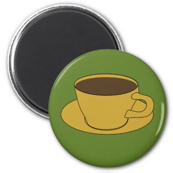 70's Coffee Cup Refrigerator Magnet by mazarakes at Zazzle