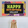 70's Colorful Circles Birthday Banner