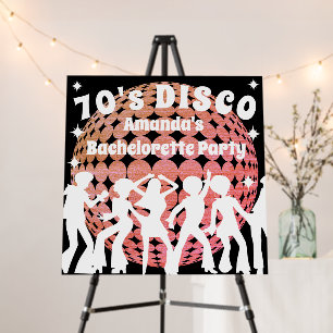 70's Disco Bachelorette Party Glitter Welcome Sign