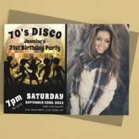 70's Disco Birthday Photo | Gold Glitter Ball