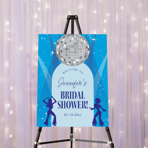 70s Disco Dancing Queen Bridal Shower Welcome Foam Board