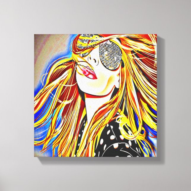 70's Disco Girl Canvas Print (Front)