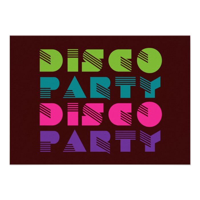 70's Disco Party   Dance Announcement