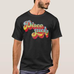 on Demand Disco Sucks Unisex Retro T-Shirt Black / S