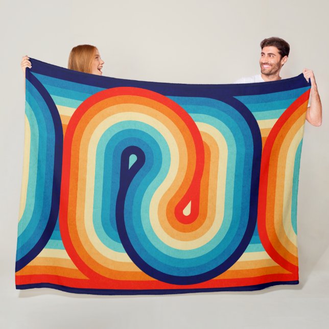 70s Double Wave Fleece Blanket (In Situ)
