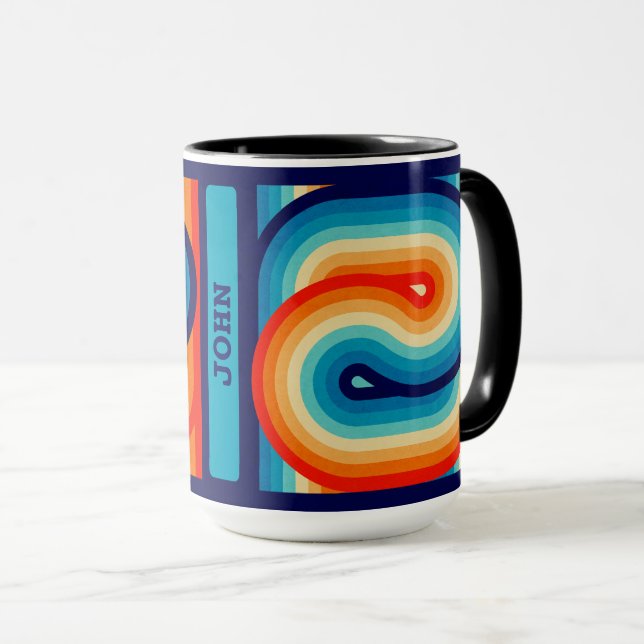 70s Double Wave Mug (Front Right)