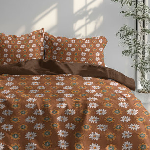 70s Floral Duvet Boho Pastel Cozy Comfort Cover