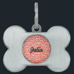 70s Floral in Red, Vintage Floral, Flowery Pattern Pet ID Tag<br><div class="desc">70s floral print in red,  Vintage Floral,  Flowery Pattern is  great to applied to the fabric design especially sheet and mask.</div>