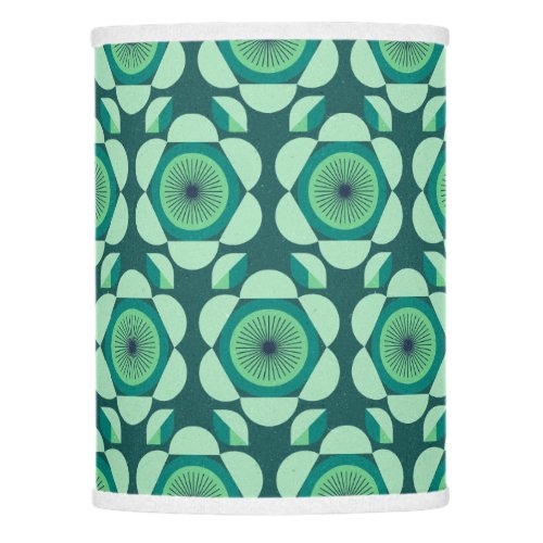 70s floral vibe  _ green and blue lamp shade