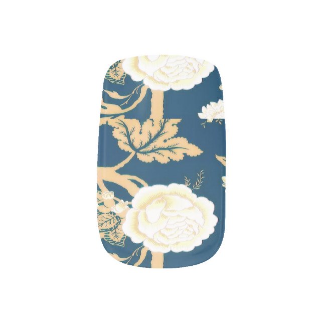 70's Flower Pattern Minx Nail Art (Right Thumb)