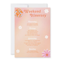 70's Flower Power Disco Bachelorette Itinerary