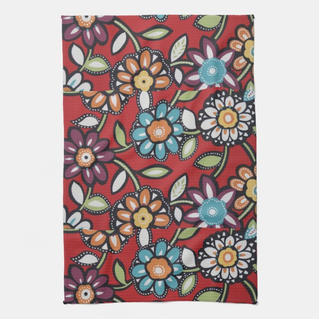 70's flower power towel (Vertical)