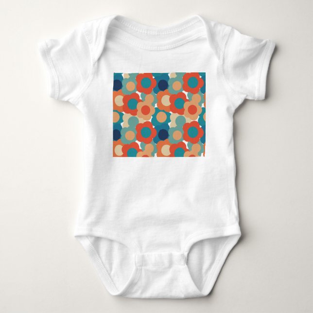 70s Flowers  Baby Bodysuit (Front)