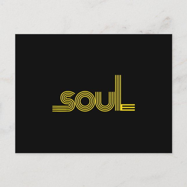 70s Funk Afro Soul Boogie Dance Love Train Announcement Postcard (Front)