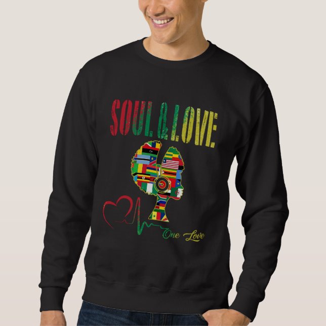 70s Funk Afro Soul Boogie Dance Love Train Funky P Sweatshirt (Front)