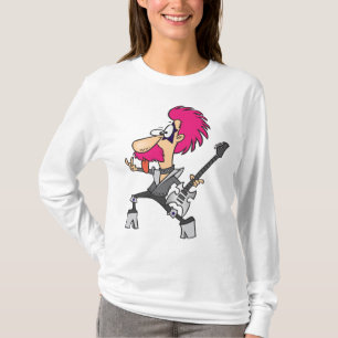 70s Glam Rock Star Pink Mohawk Punk Musician T-Shirt
